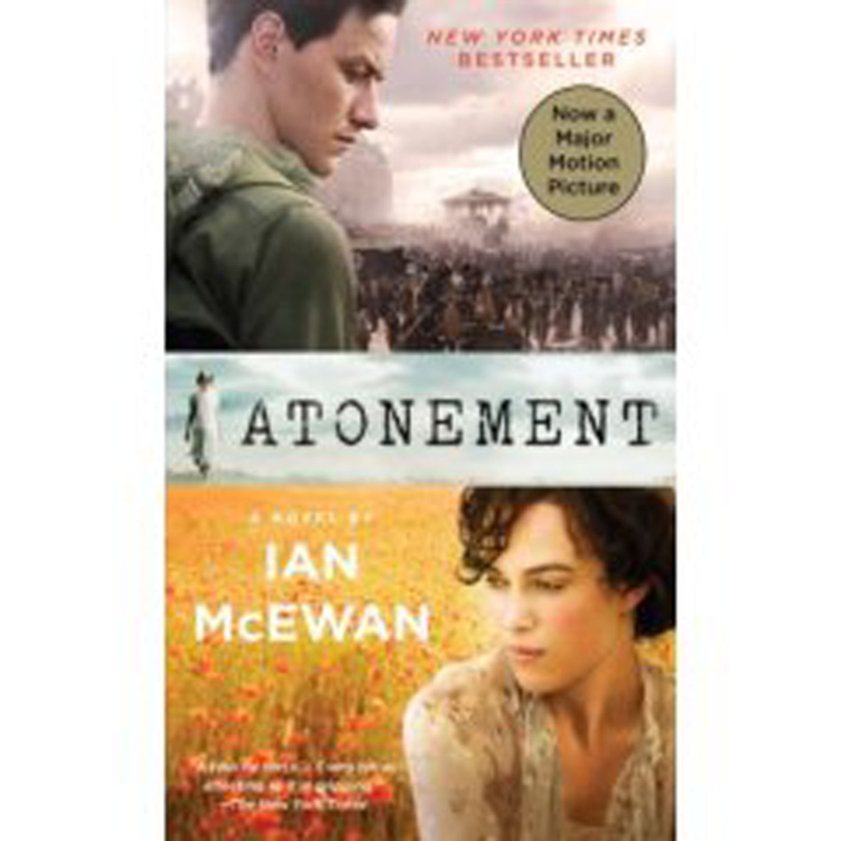 Ian McEwan's novel "Atonement" was made into a movie which won best drama and musical score at the Golden Globes on Sunday night.