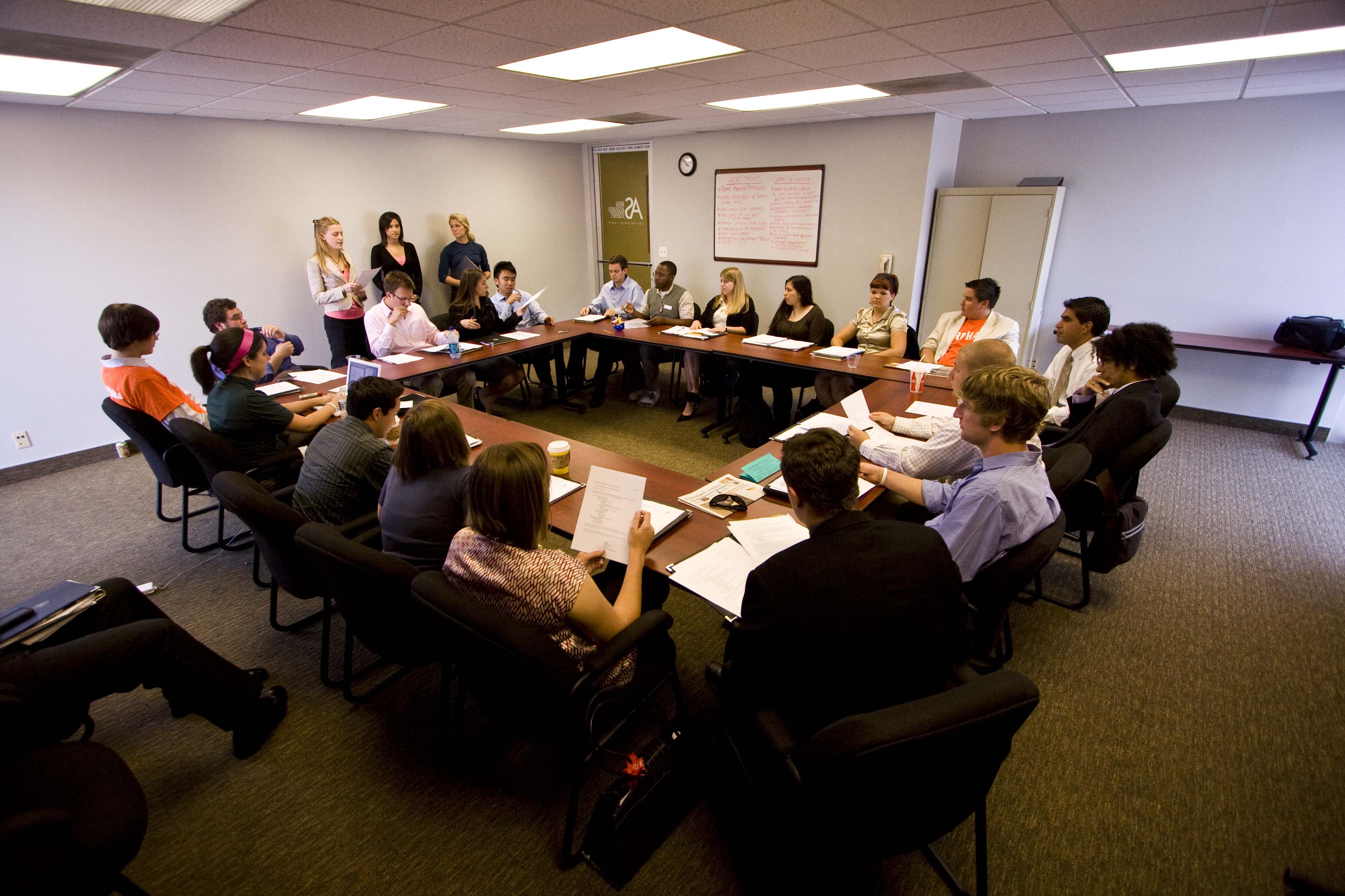 The Associated Students meet every Tuesday afternoon to discuss  and vote on proposals. Photo by Kelsey Heng