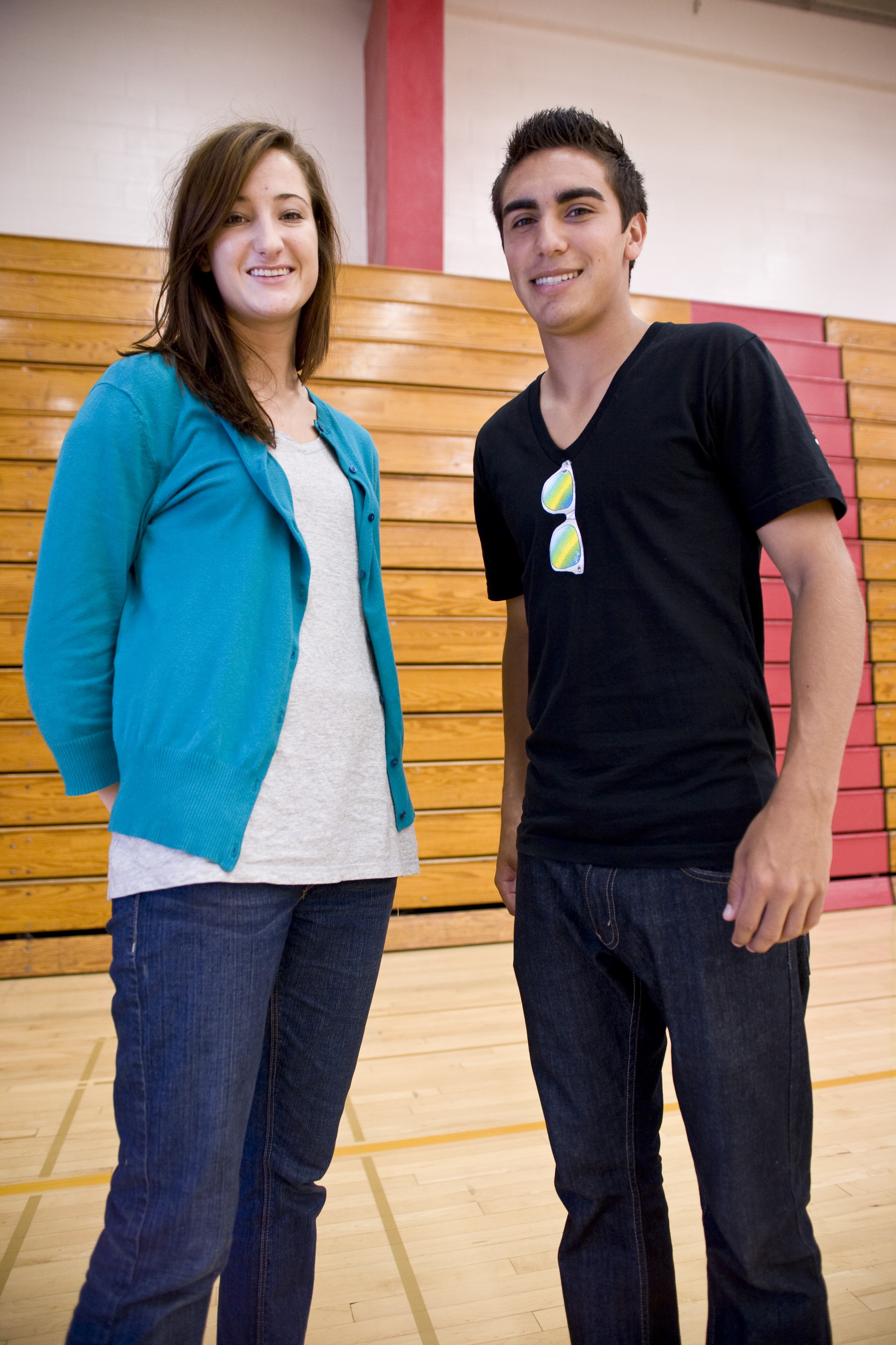 Freshmen Kim Russell and Marco Ruvalcaba share their feelings as newcomers both to the college experience and to a highly competitive athletic environment. Photo by Mike Villa