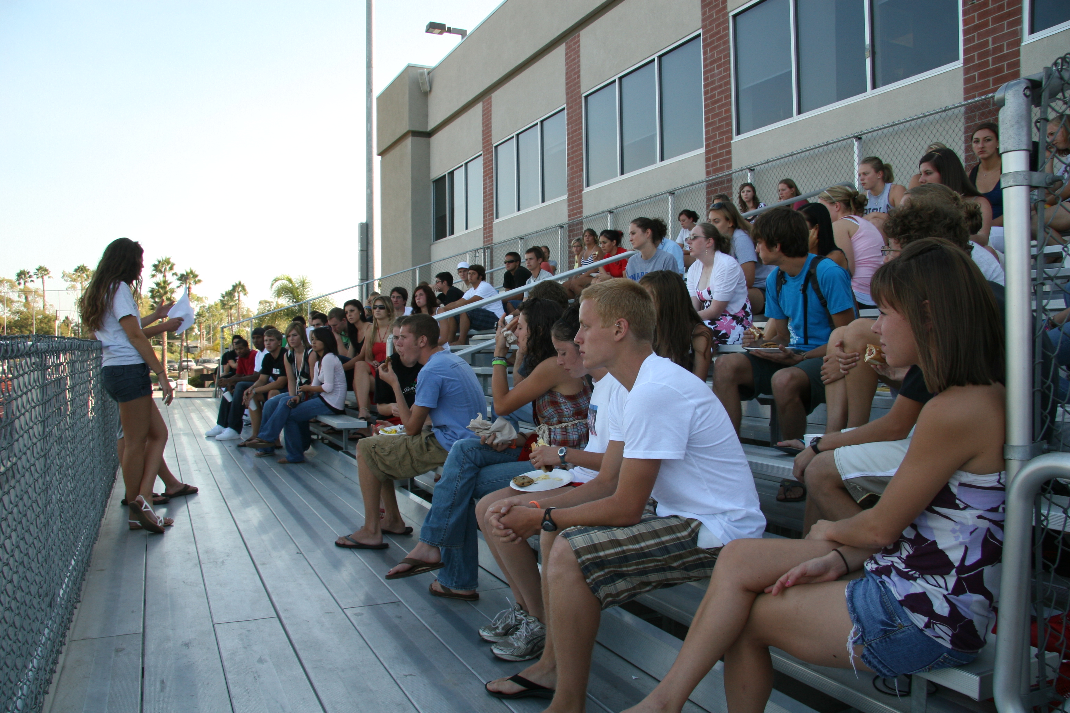 The athletic department, along with the student-run Biola Athletic Ministries, welcome incoming athletes from all sports with lunch and activities as they prepare for a new school year and compete to build Biola as a solid athletic program. Photo by Kyle Dingman