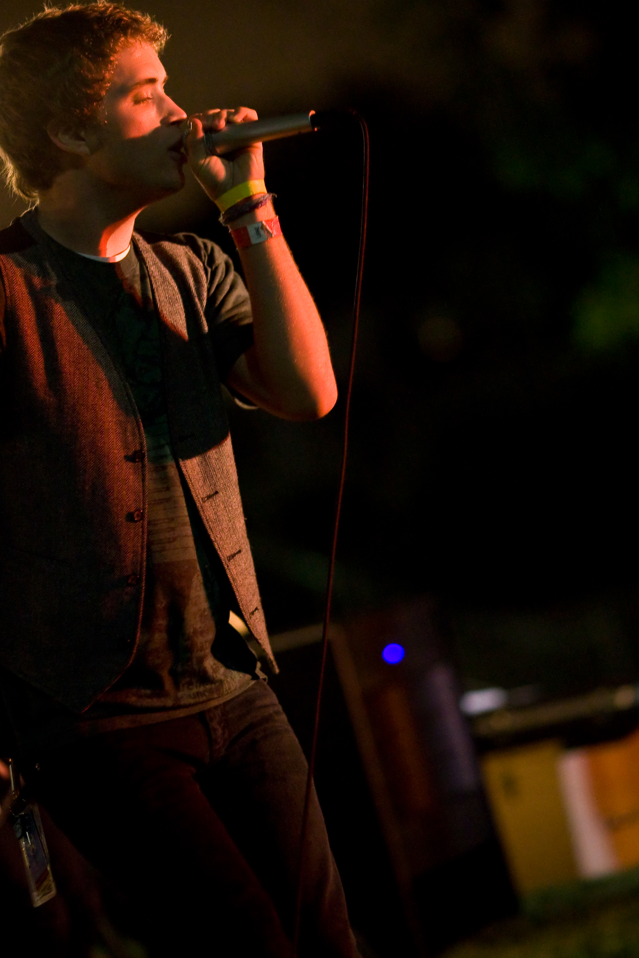 Brian Dales, lead singer of the band 'The Summer Set', touring California from Phoenix, AZ. Photo by Mike Villa