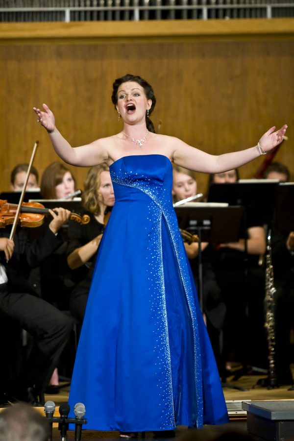 Shaya Greathouse, soprano, performing her solo piece “The Jewel Song” from Faust. Photo by Christina Schantz