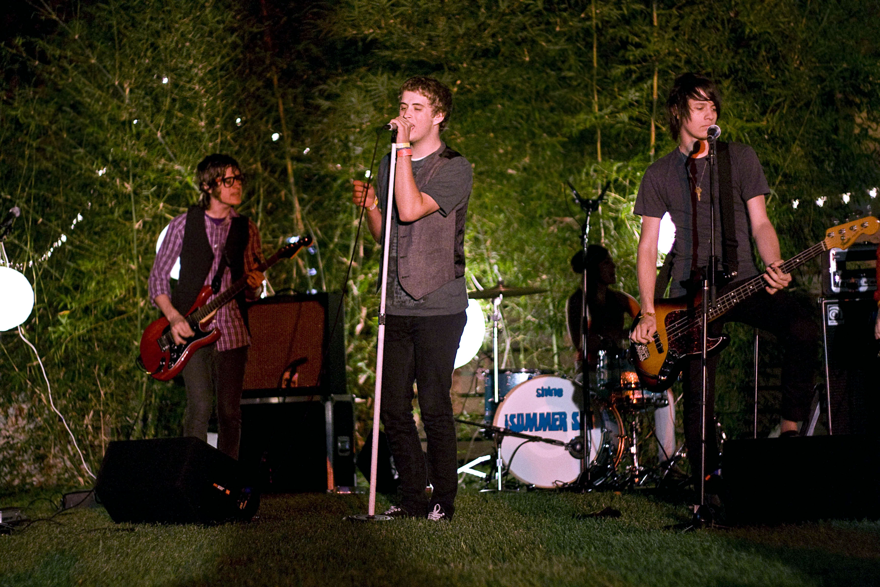 The Summer Set, on tour from Phoenix, Arizona, was one of the bands that performed at the Eddy Thursday night on the Horton lawn.   Photo by Kelsey Heng