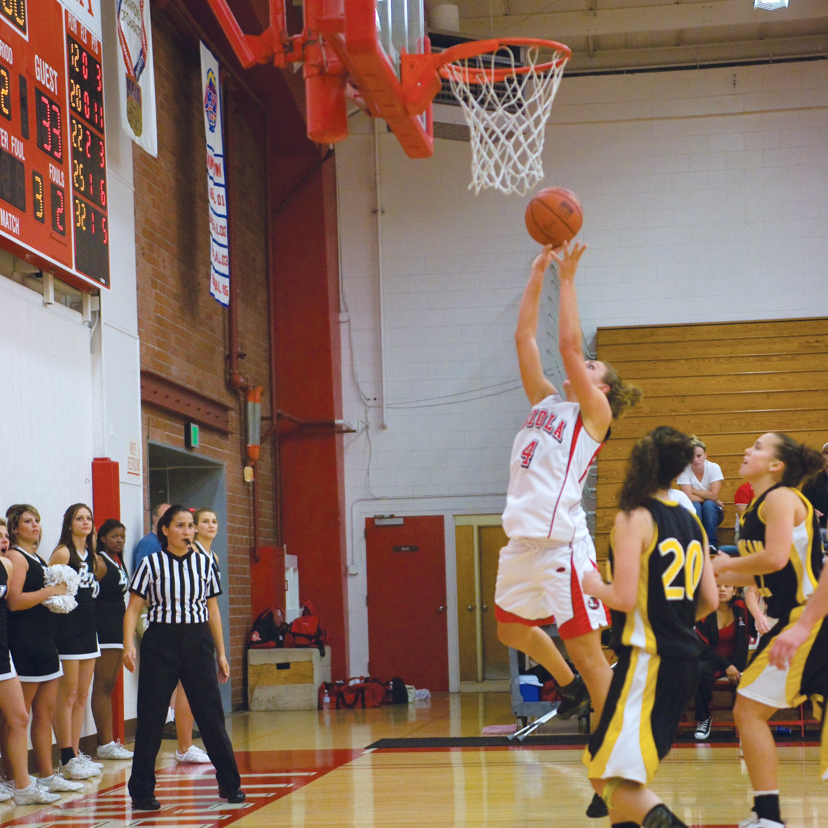 Sophomore Jessilyn Conicelli goes for a layup against the Dominican Penguins on Friday in Chase Gymnasium.  The Eagles trounced the Penguins 83-60.   Photo by Christina Schantz