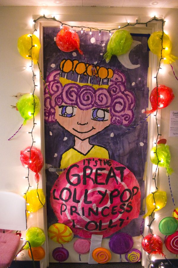 The halls on every floor in Alpha Chi were decorated by the room residents in their specific themes.   Photo by Christina Schantz