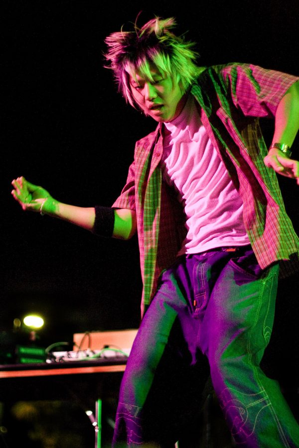 Popping Seong Hoon performed as part of a hip hop dancing trio. Photo by Kelsey Heng