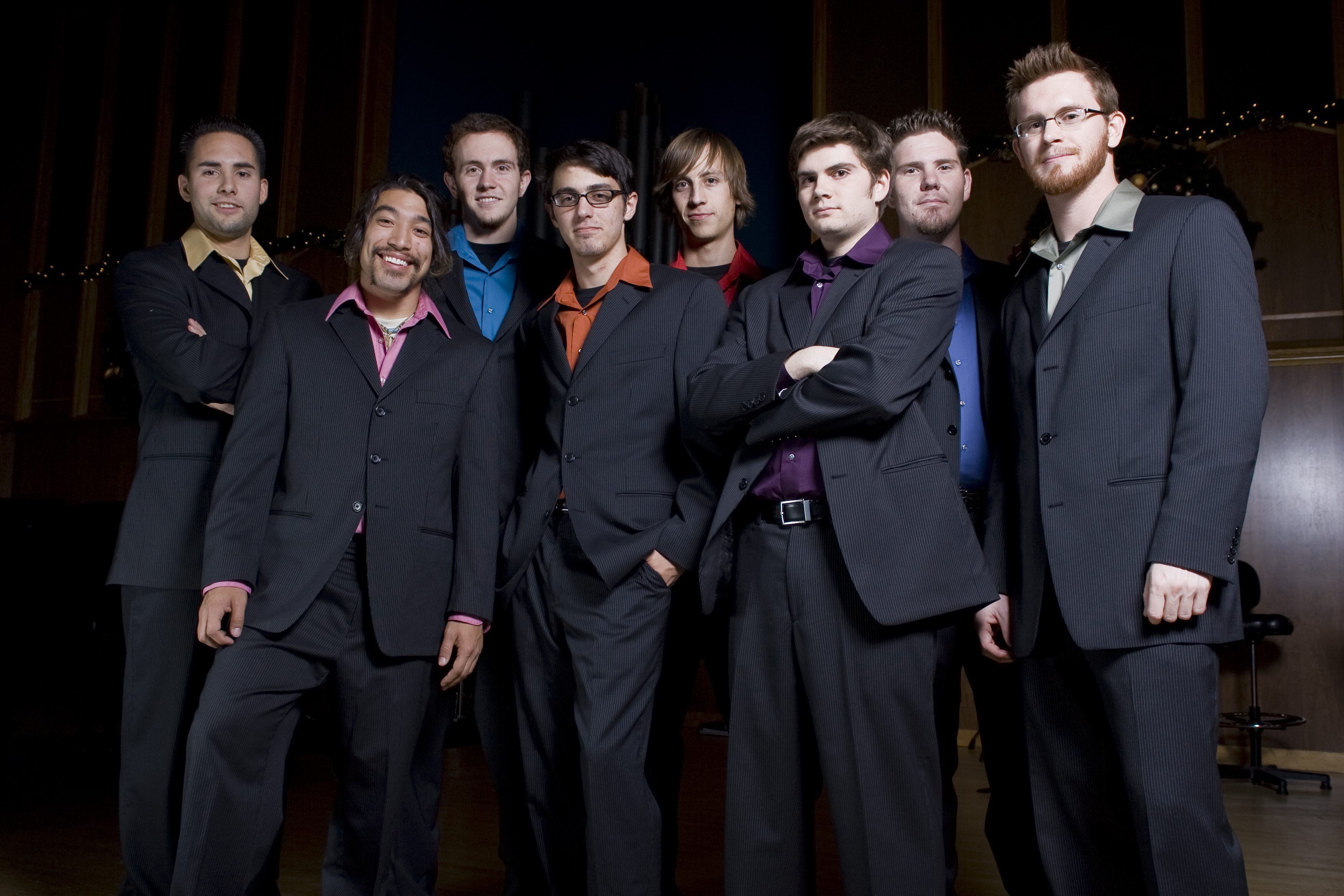 The eight-piece male ensemble performs at numerous Biola and non-Biola events over the span of the year. They will sing in Christmas concerts on Friday and Saturday. Photo by Mike Villa