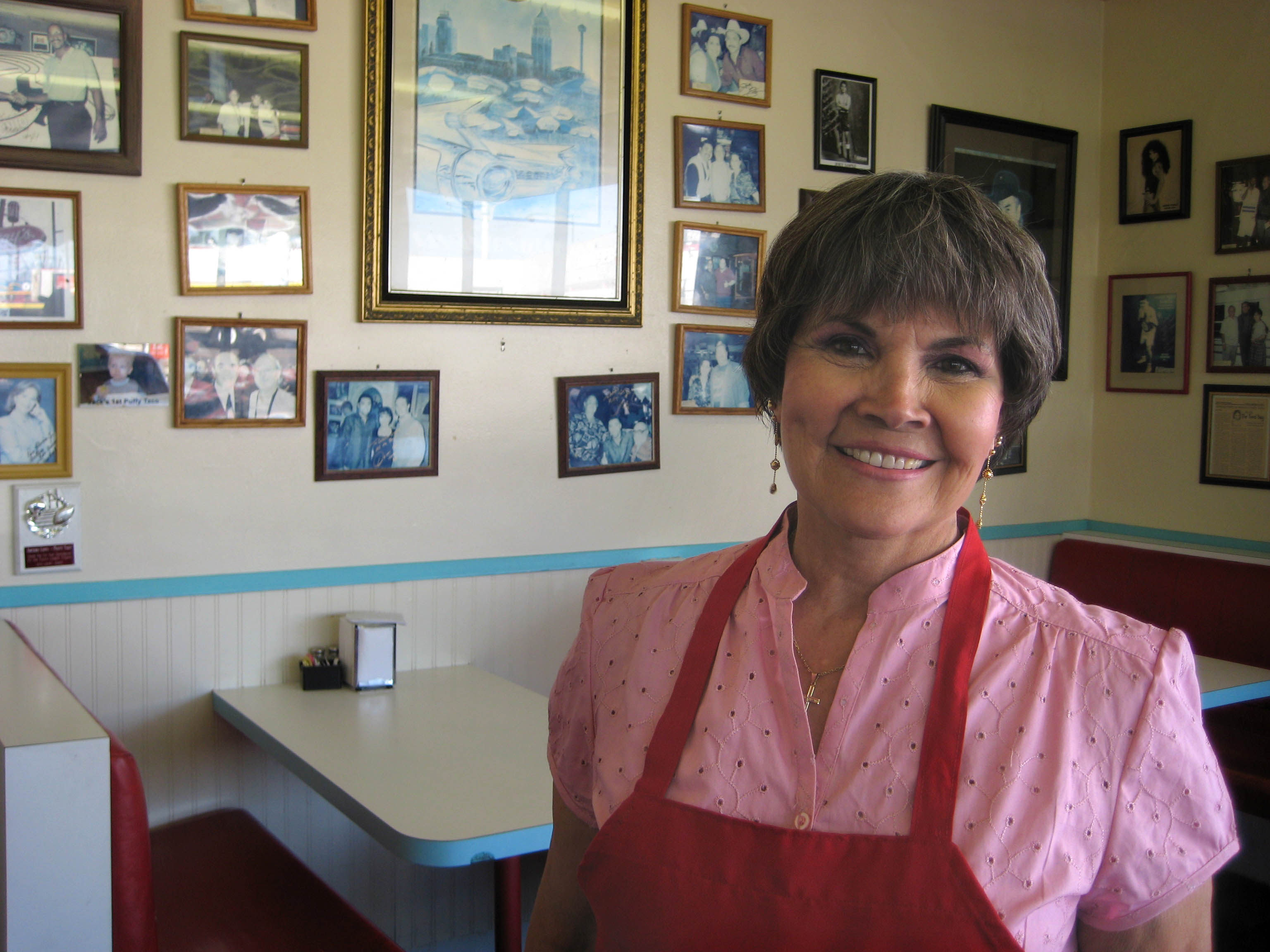 Gloria Lopez, co-owner of Arturo's Puffy Taco in Whittier, Calif.