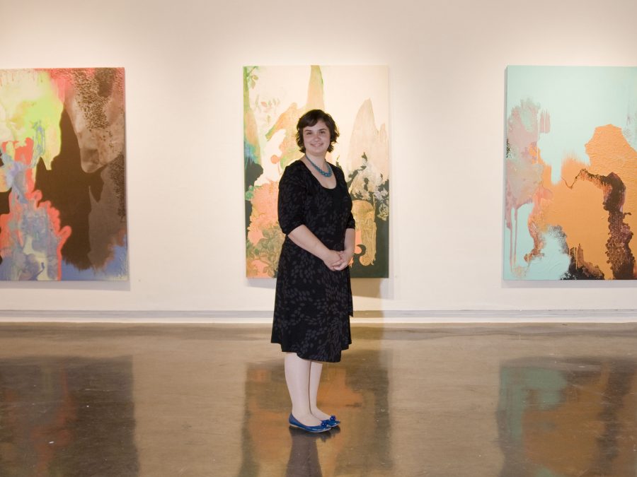 Marisa Rountrees exhibit is an exploration of abstract painting inspired by Japanese and Chinese landscapes. *Photographer: Kelsey Heng*