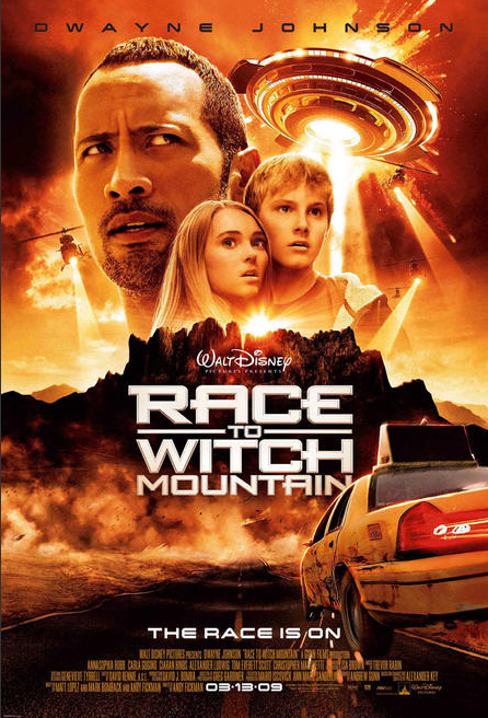 'Race to Witch Mountain' is a childrens adventure film about two kids who possess supernatural powers, trying to escape pursuers with the help of a taxi driver. 