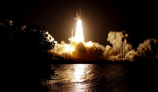 The space shuttle Discovery and a seven member crew liftoff at the Kennedy Space Center in Cape Canaveral, Fla. on Sunday, March 15, 2009.  Photo by Chris OMeara / Associated Press