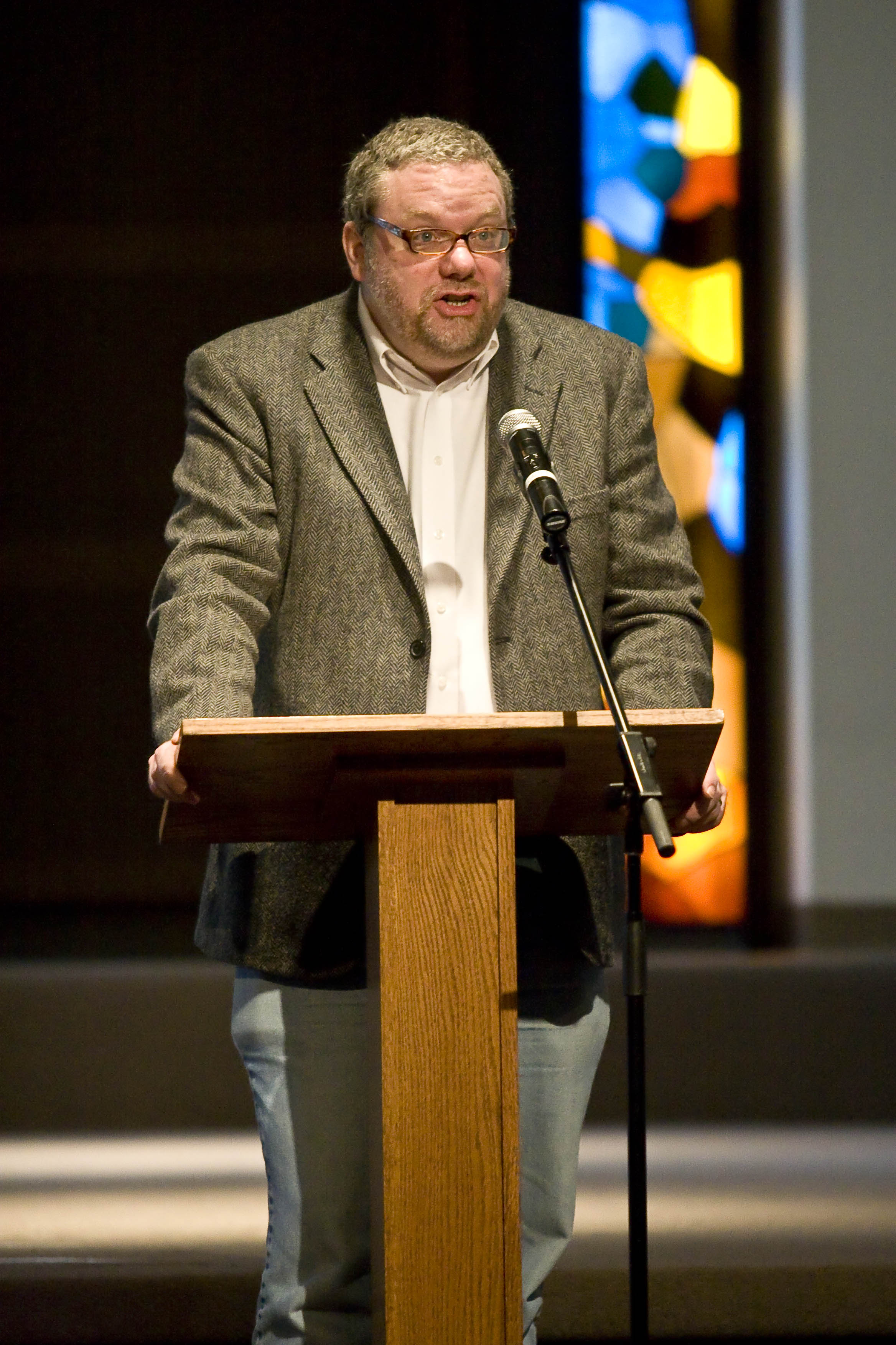 Gregory Wolfe, the founder and editor of Image magazine, was one of many speakers at this year's Art Symposium event.  Photo by Christina Schantz