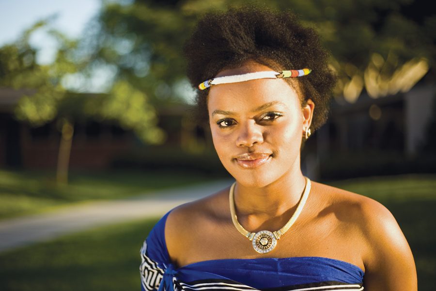 Sikhanyiso Dlamini, or “Pashu,” is a fourth year student at Biola. She is the princess of Swaziland, and the first of 23 children in the royal family. Photo by Lindsey Minerva