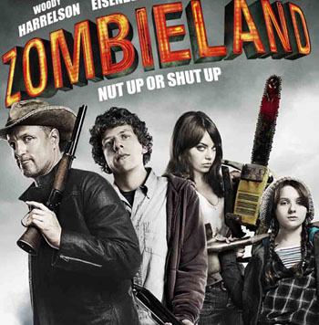 "Zombieland" is a comedy about a paranoid and nerdy loner named Columbus who lives in a world overrun by zombies.