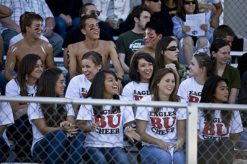 Biola students filled the stands to cheer on the Eagles in the game against Cal State San Bernardino. Photo by Kelsey Heng