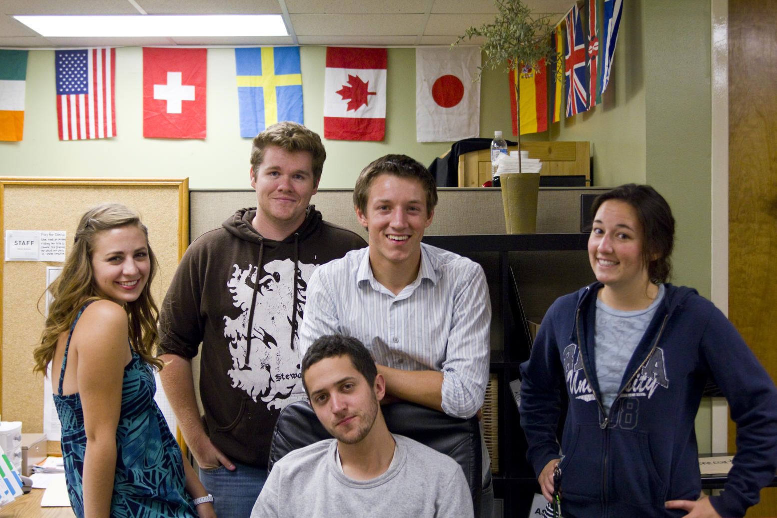 From left to right: Jessica Harrell, Jordan Brunett, Tomas Gustafson, John Drebinger, Natasha Cheeley are a few on this year's AS student staff. | JOB ANG / The Chimes