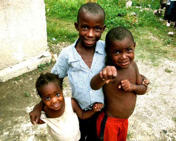 Three of the Haitian children who attended the week-long music camp hosted by dance group Indigenous Pitch and a team of music students from Biola | Photo Courtesy, Tavia Grubbs