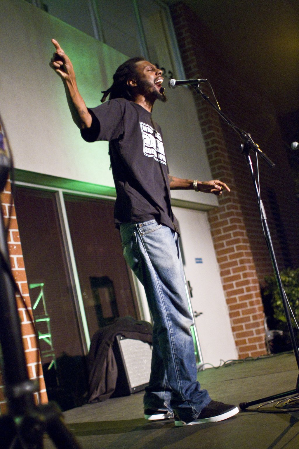 Propaganda stuns the crowd with his rap poetry at the Poetry Lounge on Oct. 8 outside of the SUB. JORDAN NAKAMURA/ The Chimes