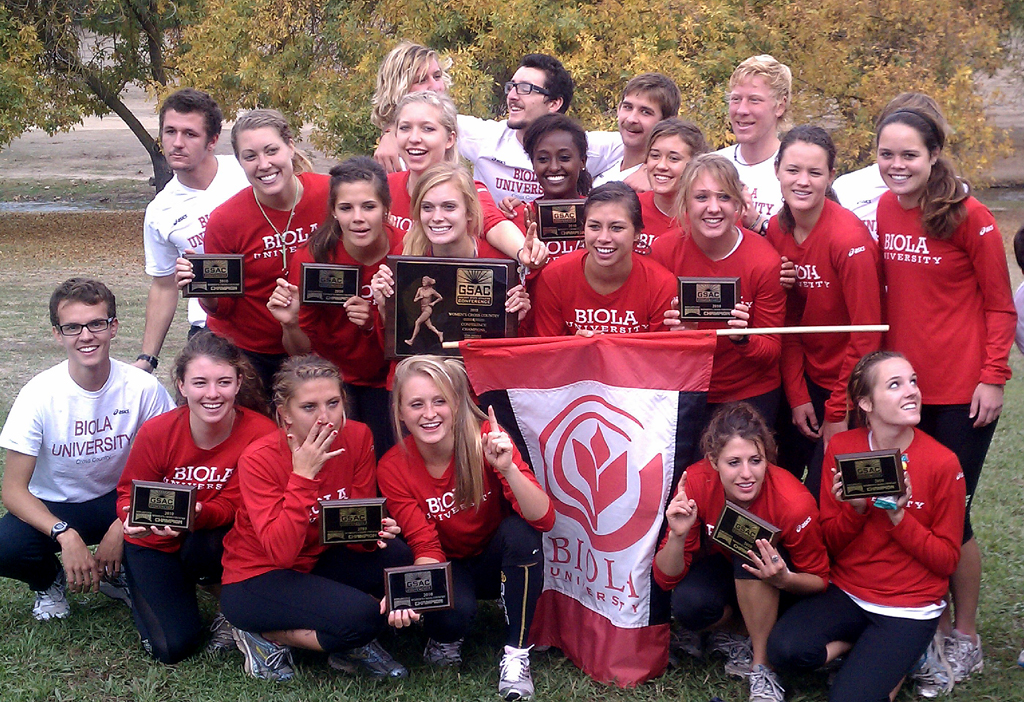 Women's cross country took home the Golden State Athletic Conference championship Saturday, Nov 6 in Fresno. The men finished fifth and six Eagles earned All-GSAC honors. Photo Courtesy of Mike Sciarra