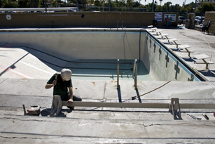 Construction is underway on Biola’s pool through interterm to make repairs and complete a remodel. During closure, the La Mirada Splash! pool is open for temporary use. KATIE JURANEK/The Chimes