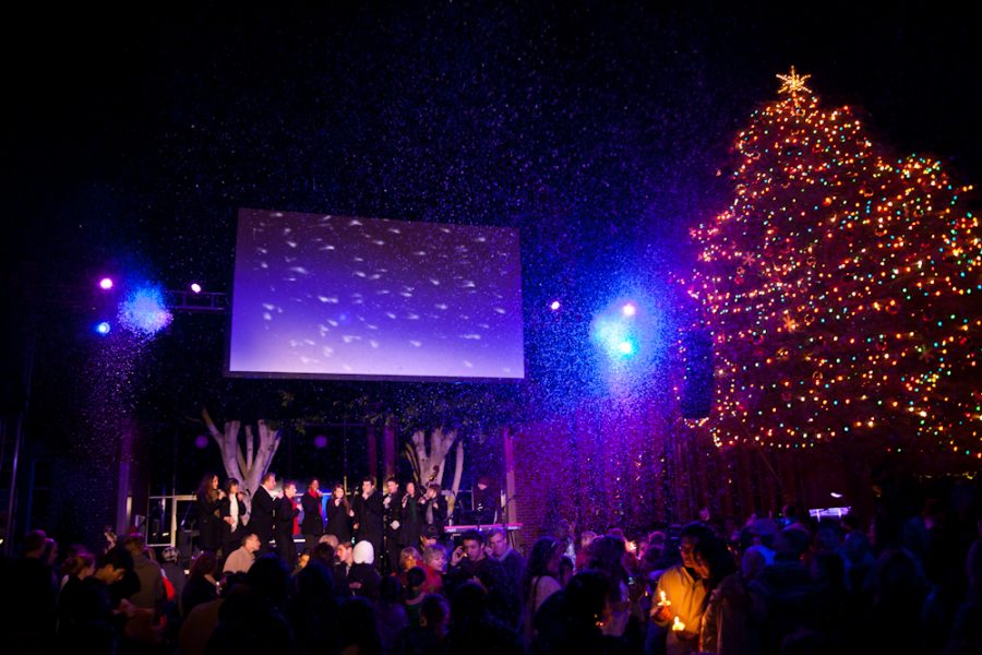 Biola traditionally celebrates Christmas with their annual tree lighting. But some Jewish students celebrate differently, using menorahs instead, or meshing the two holidays together. | Kelsey Heng