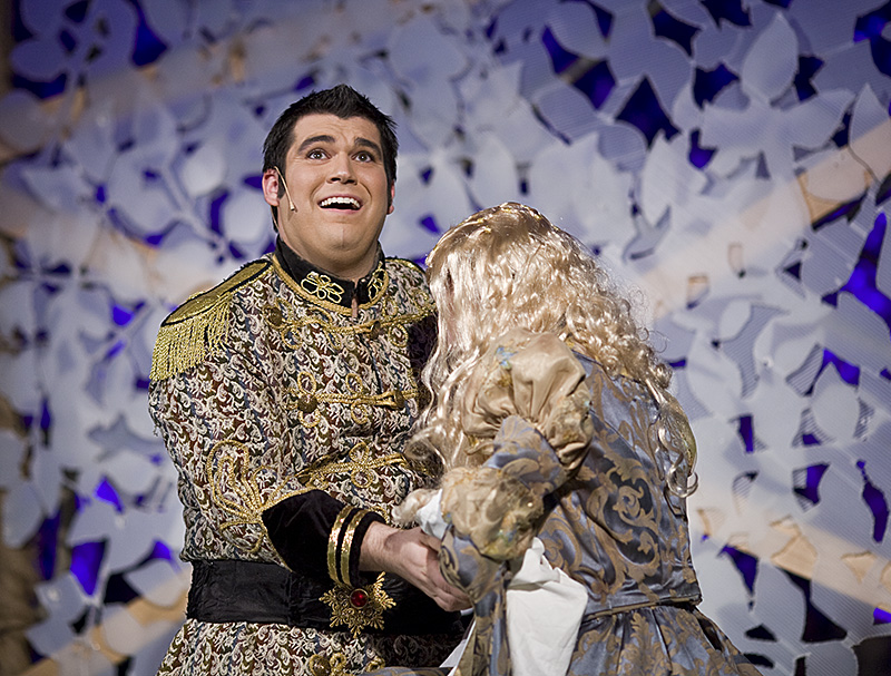 Rapunzels Prince, played by Matthew Kellaway, finally unites with his love. Biolas Conservatory of Music, known for its opera focused productions, are spreading their wings to musical theater.  |Kelsey Heng/THE CHIMES