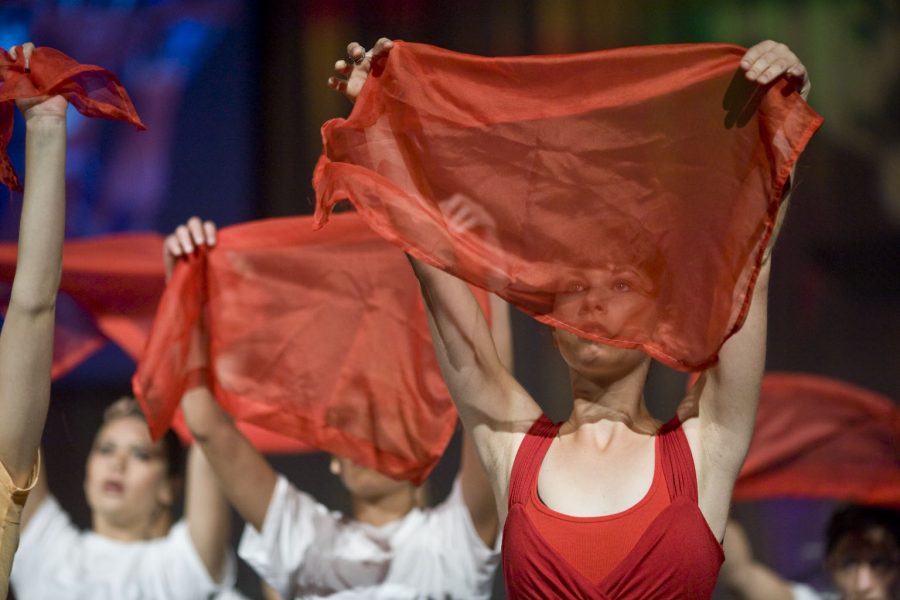 Dancers perform to symbolize the theme of this years Missions Conference, Ablaze. | Kelsey Heng/THE CHIMES