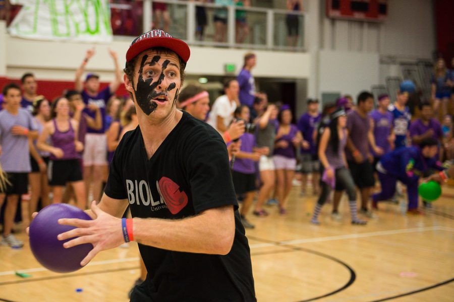 Students take their best shots during the tournament in an effort to help their dorm come out on top. | Olivia Blinn/THE CHIMES