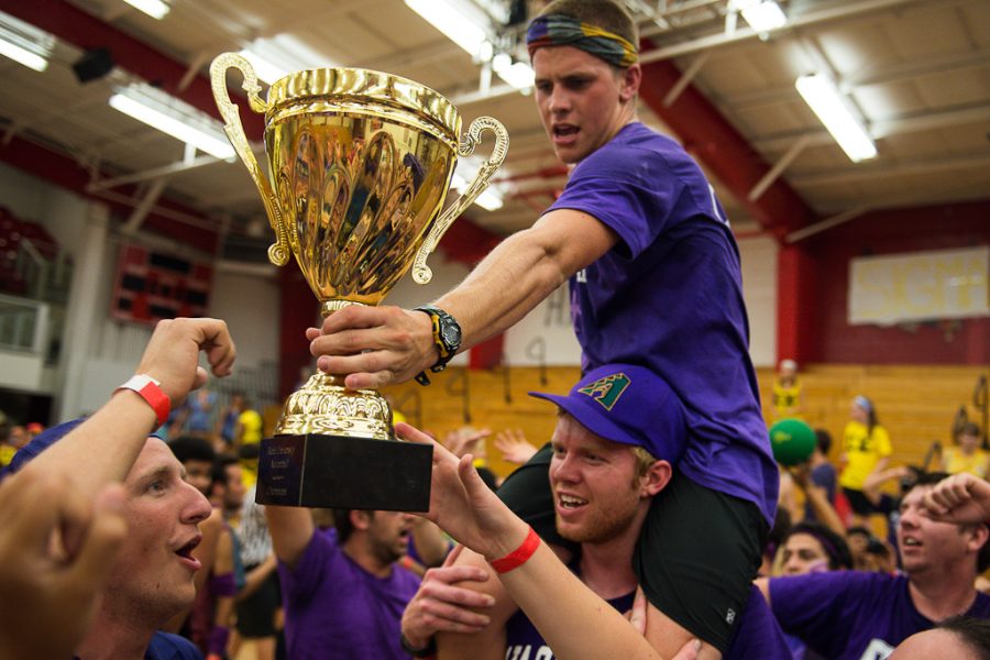 Winning the pristine trophy and bragging rights for the next year, OCC becomes the new Nationball champion. | Olivia Blinn/THE CHIMES