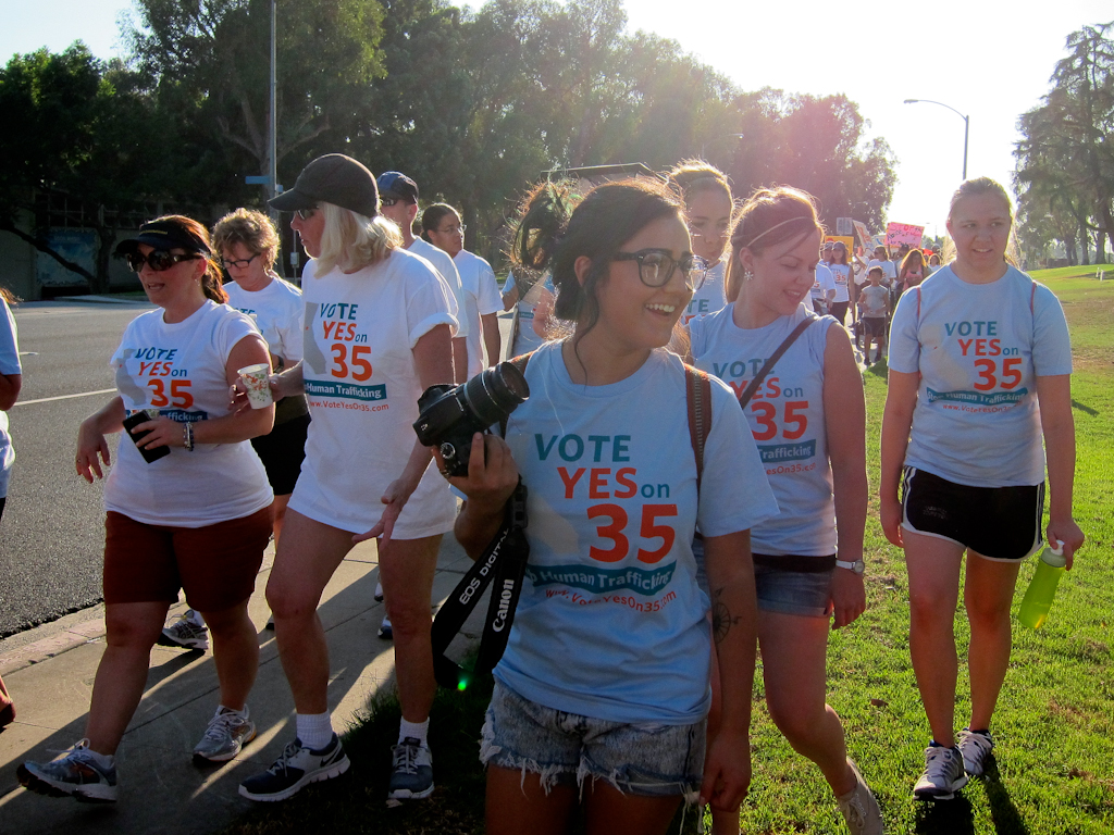 Katelyn Seitz, Michelle Van Camp, Eleanor Poltorak, and Aimee Nelson participate in a Californians Against Sexual Exploitation walk on Saturday, Sept. 15. | Courtesy of Amanda Andrews 