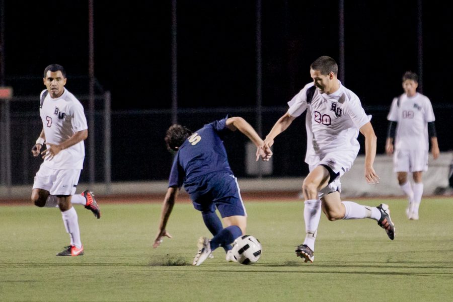 Freshman Stephen Tanquary returned from a suspension to help the Eagles to a 2-1, last minute victory over San Diego Christian College. The Eagles scored once in the 87th minute and again in the 89th minute. | Job Ang/THE CHIMES