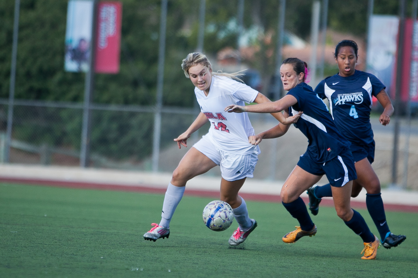 Junior Chrissy King (above) and the Eagles rebounded from a 2-0 loss at Westmont College to beat San Diego Christian College 5-0 on Wednesday. | Job Ang/THE CHIMES