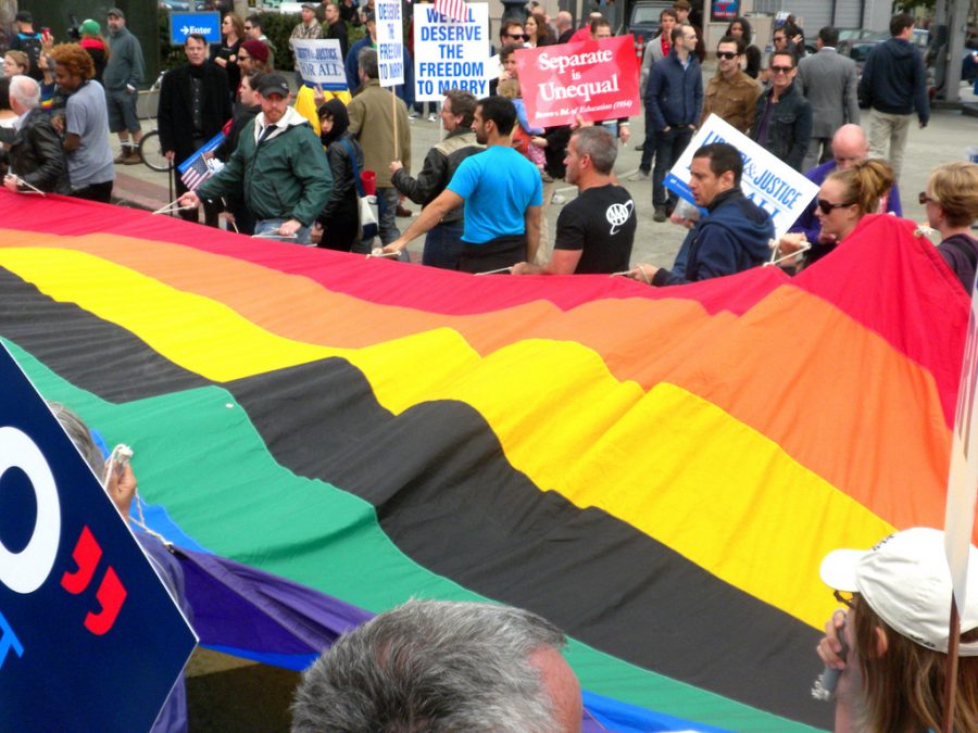 Back in August 2010, this San Francisco parade, celebrating the overturning of Proposition 8, met at Harvey Milk Plaza and marched to City Hall for a rally in support of marriage equality. | Courtesy of Jennifer Morrow [Creative Commons]