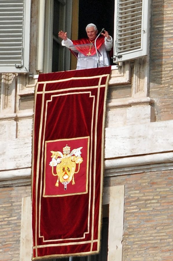 In 2010, the Pope gives a blessing to the crowds after returning to the Vatican.
 Dennis Jarvis [Creative Commons]