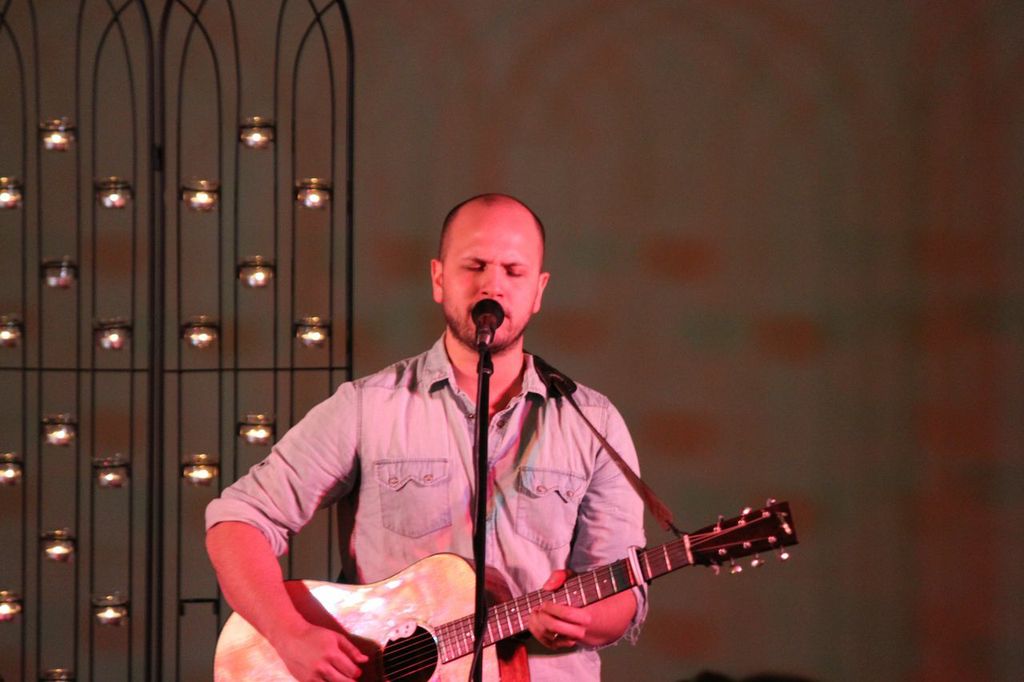 David Gungor, lead singer of the band, The Brilliance, performs with guitar in hand earlier this year. The Brilliance will be playing for the Razor's Edge conference being held on Biola's campus from Feb. 27 - March 1. | Courtesy of qaumc.org