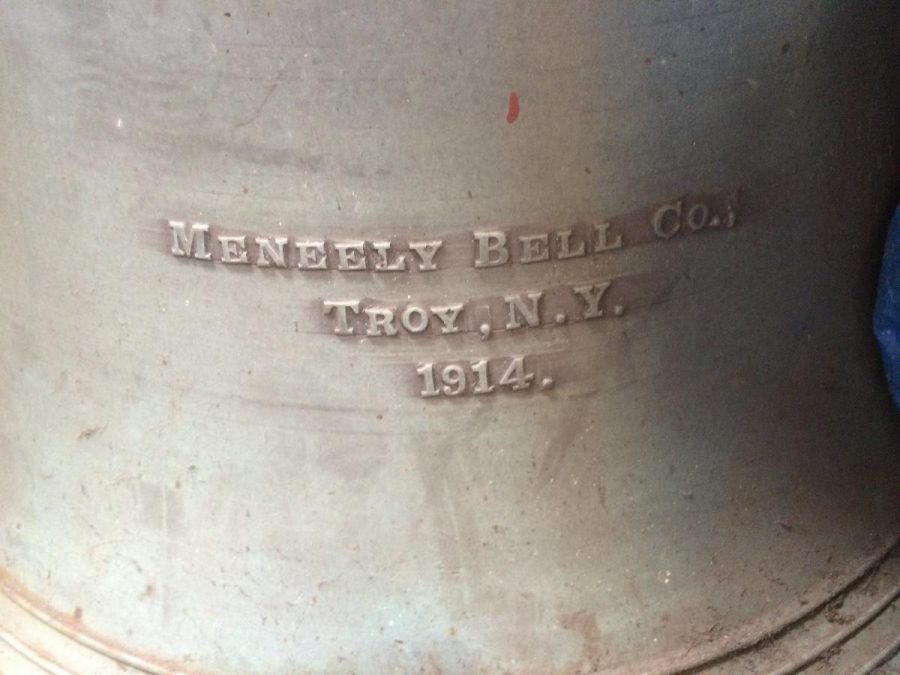Several of the Meneely bells from the downtown campus are displayed around campus, but the remaining few have been tucked away in storage. This year, one will be taken out of storage and restored for this years senior gift. | Courtesy of Brian Phillips