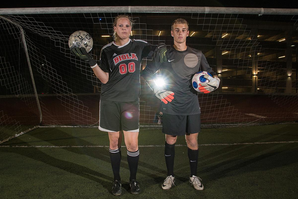 Soccer goalkeepers senior Briana Williams and junior JT Addington share about the steps they each had to take to to become the goalies that they are today. | Aaron Fooks/THE CHIMES