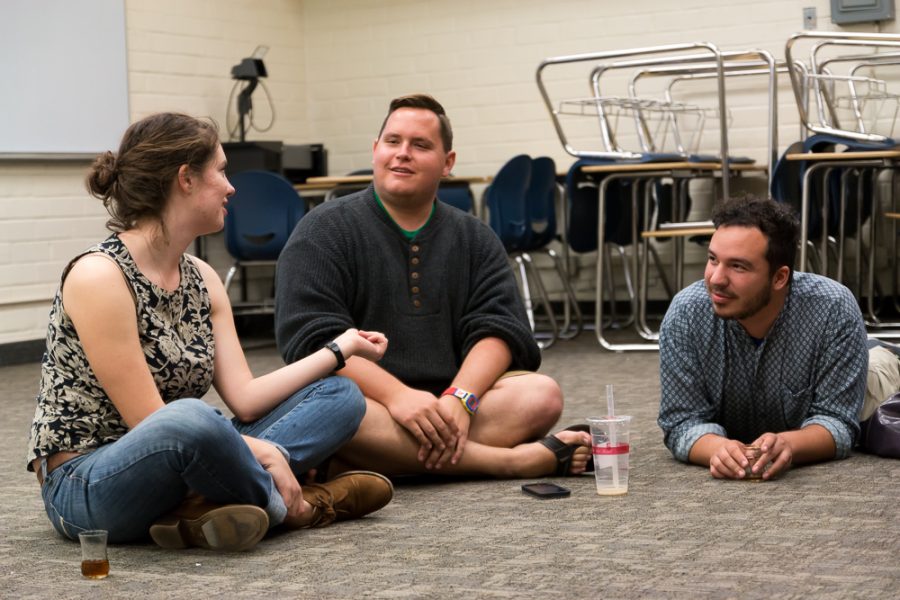 Students L.R., Douglas Keller, and Hugo Palomares at the the Muslim ministry meeting last Monday evening. The students of Biola’s Muslim Ministry work to extend Christian outreach into the Muslim community by partnering with local groups.  | Karin Jensen/THE CHIMES
