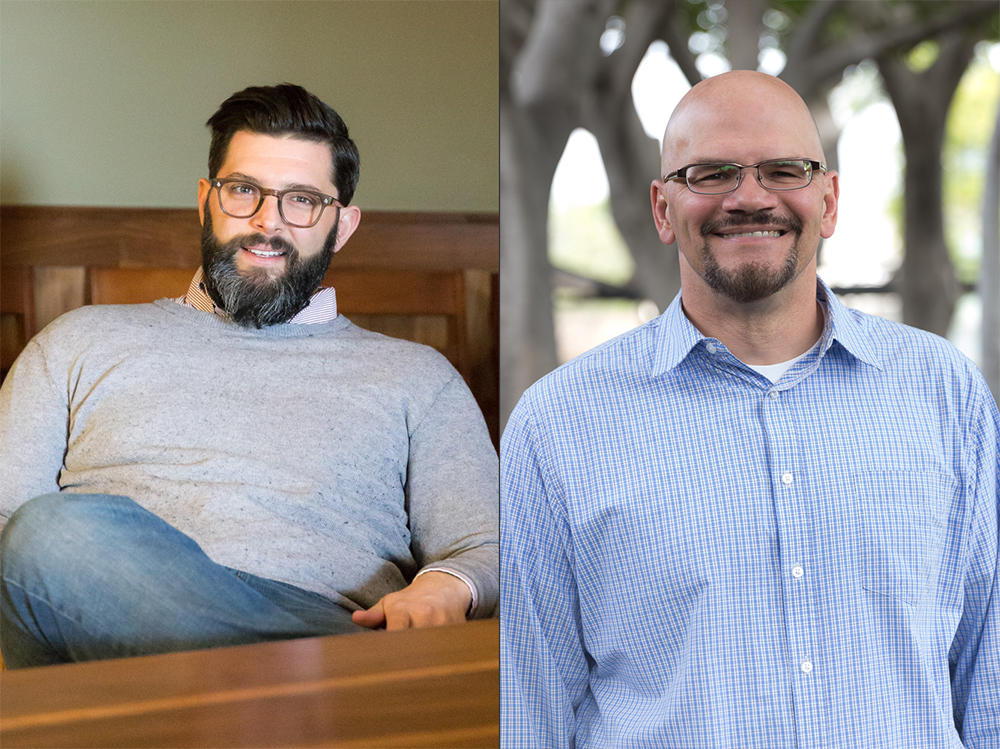 Evan Rosa, the CCT communications coordinator and Professor Tim Muehlhoff. The second annual Table Conference will feature diverse speakers to teach students how to communicate through civil discourse. | Marissa Osswald and Molli Kaptein/THE CHIMES