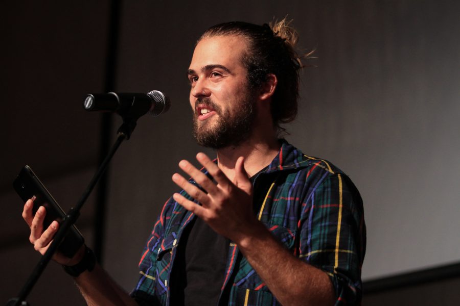 Zac Alsens performs during the prayer through poetry session of Torrey Bible Conference. | Katie Evensen/THE CHIMES