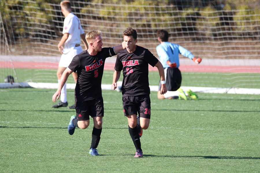 Men’s soccer wins season’s final game