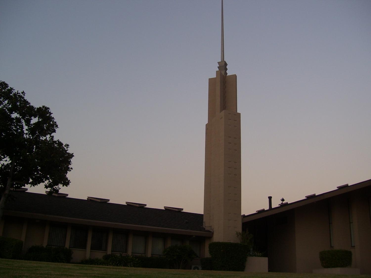 A ward of The Church of Jesus Christ of Latter-Day Saints stands on Mulberry Dr.