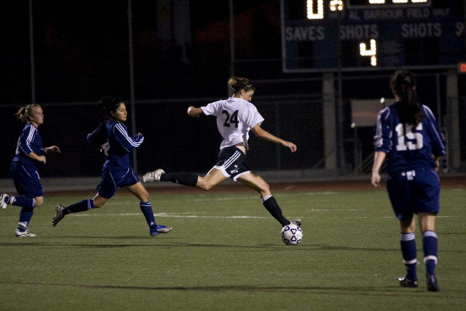 Brittany Neill, senior, scored the only point against Biola's opponent William Penn.