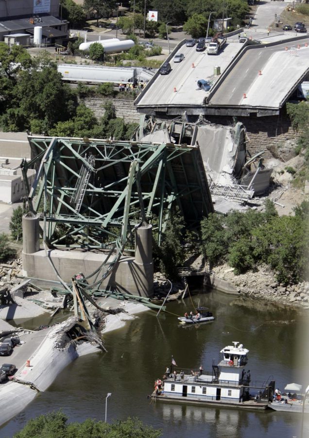The+collapse+of+the+Interstate+35W+bridge+in+Minneapolis+caused+the+deaths+of+13+people+last+summer.+The+National+Transportation+Safety+Board%2C+who+found+structural+problems+within+days%2C+is+now+proposing+an+increase+in+gas+taxes+to+fix+aging+bridges+and+roads+and+reduce+traffic+deaths.