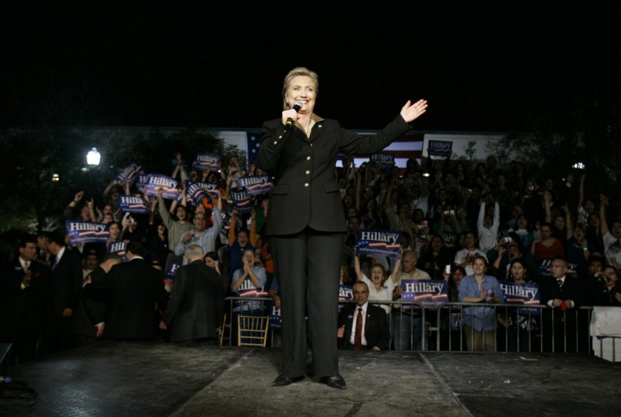 Democratic presidential hopeful, Sen. Hillary Rodham Clinton, D-N.Y., speaks at the University of Texas at Brownsville and Texas Southmost College in Brownsville, Texas, Wednesday, Feb. 20, 2008.