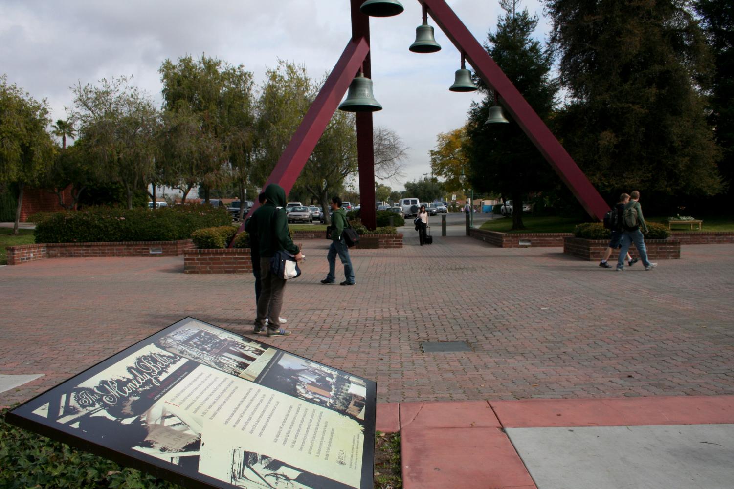 In preparation for the Centennial Celebrations last weekend, the campus was filled with a variety of signs documenting the university's history. Beside the Bell Tower now stands the story and legacy behind the famous bells.