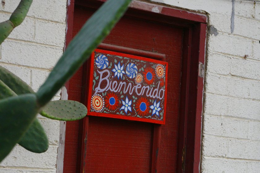 A door in Baja California, Mexico welcomes visitors. Students can get a multicultural experience without leaving campus during Thursdays Spanish chapel.