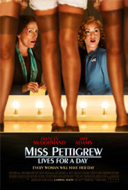 Amy Adams stars as a decpetive socialite in Bahart Nalluris new comedy, Miss Pettigrew Lives For a Day.