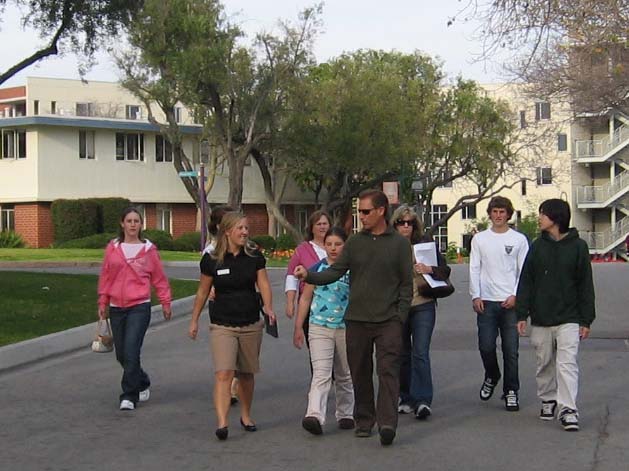 Prospective students tour campus on Monday, Feb. 18, 2008, during Spring Preview Day.