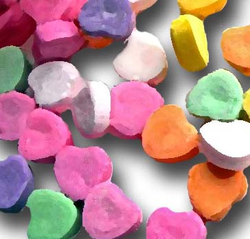 Candy hearts often serve as a reminder of paper valentines and shy crushes without the bitterness that some singles feel towards Valentines Day.